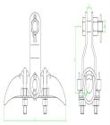Hot Dip Galvanized XGU Fixed Suspension Clamp, Overhead Power Line Cable Hanging Clamp 图片7
